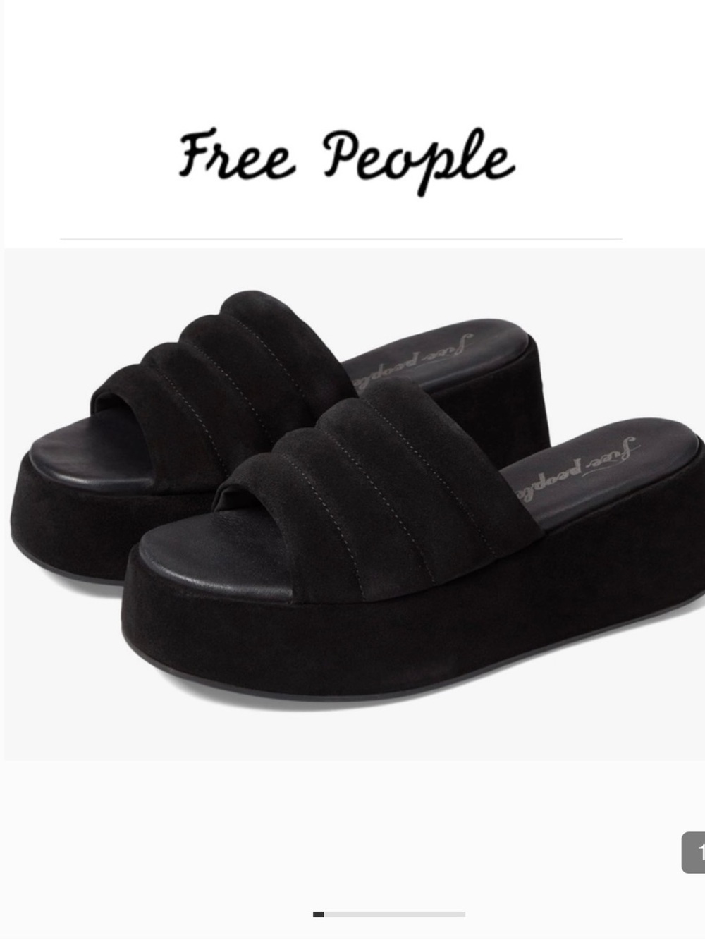 NWOB FREE PEOPLE Almost Paradise Platform Sandals Black SZ: 7 - Picture 2 of 6
